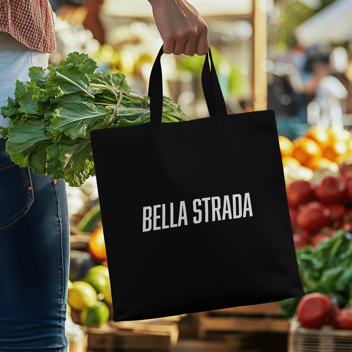 Tote Bag – Einkaufstasche Schwarz Baumwolle