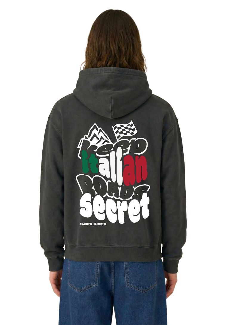 KEEP ITALIAN ROADS SECRET Heavy Hoodie