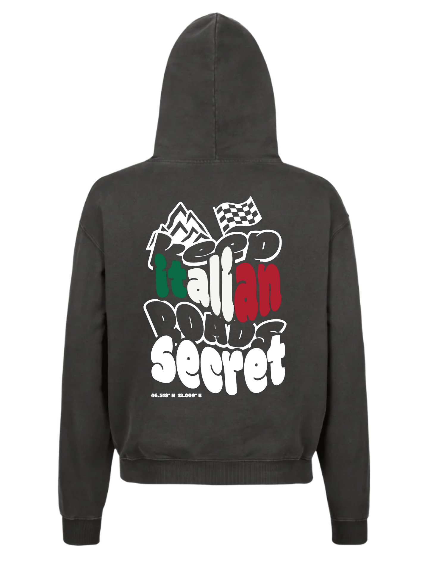 KEEP ITALIAN ROADS SECRET Heavy Hoodie