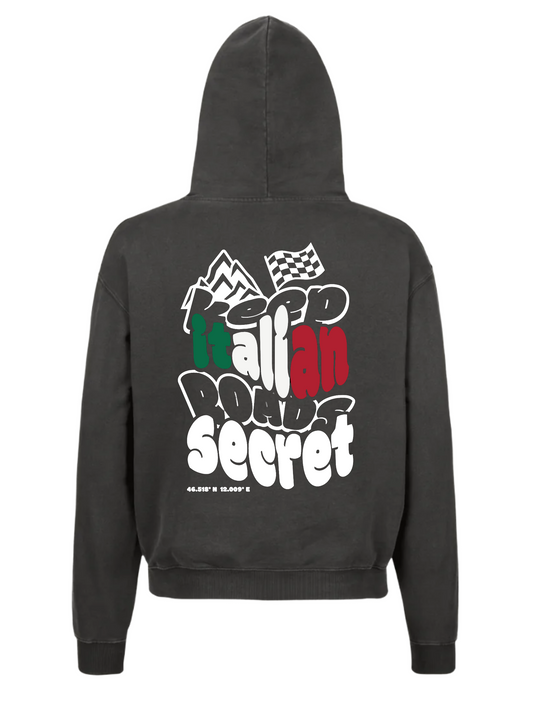KEEP ITALIAN ROADS SECRET Heavy Hoodie